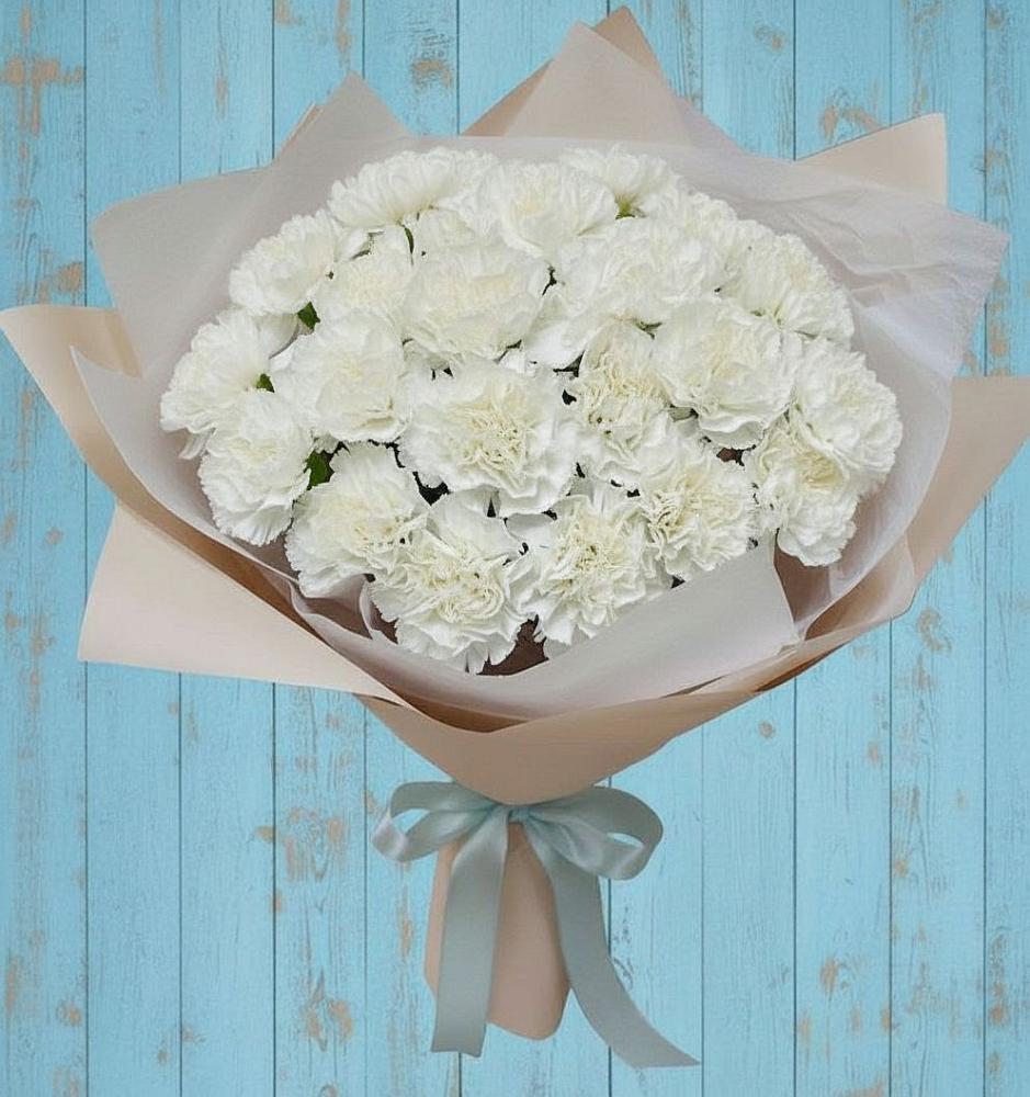 Букет цветов из: Гвоздики в Чегеме-Втором