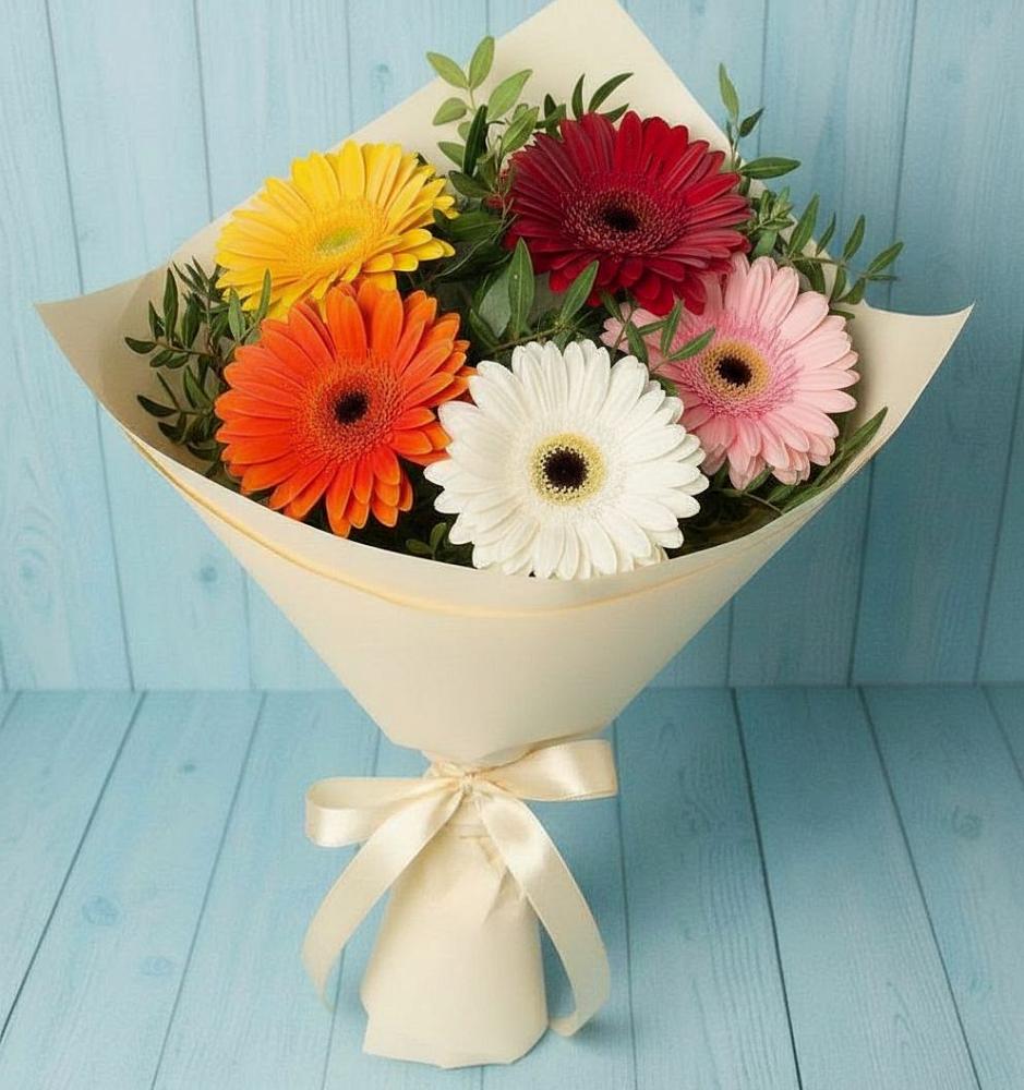 Букет цветов из: Герберы в Чегеме-Втором
