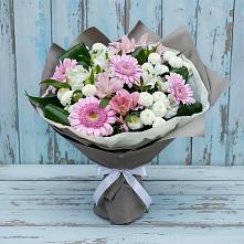 Букет цветов из:  Герберы, Альстромерии и Хризантемы #REPLACE_PRED# Чегеме-Втором