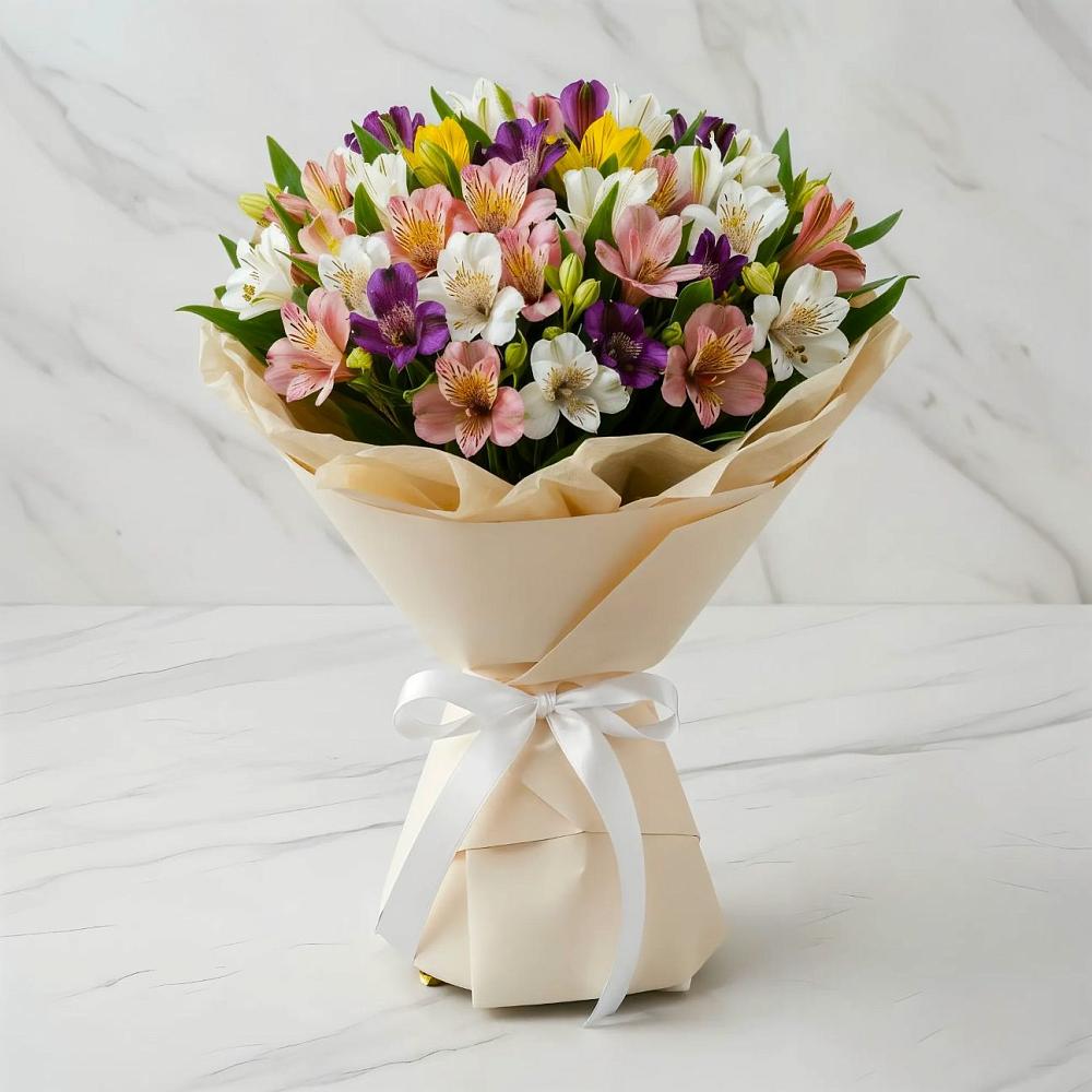 Букет цветов из: Альстромерии в Чегеме-Втором