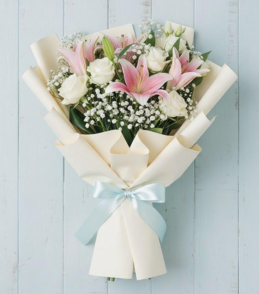 Букет цветов из: Лилии в Чегеме-Втором