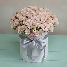 Цветочная композиция из Розы в шляпной коробке в Чегеме-Втором