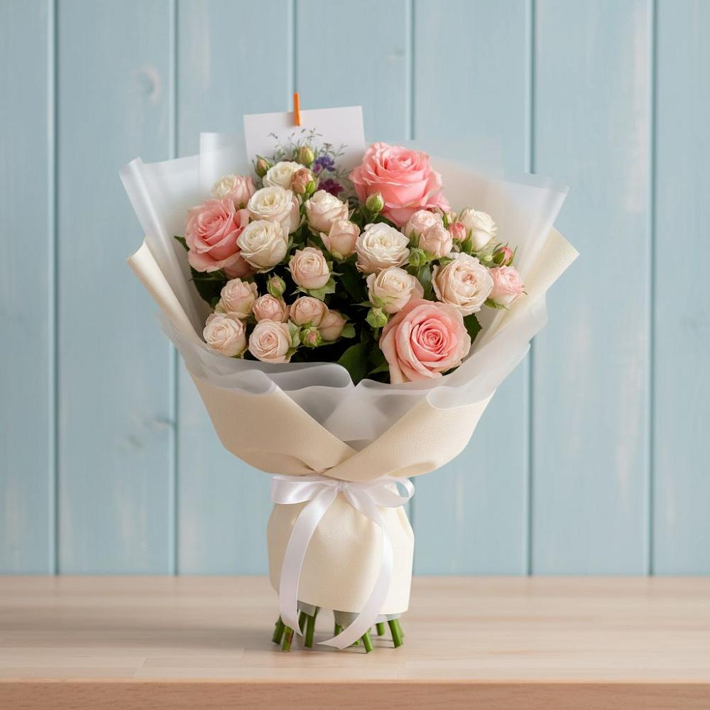 Букет цветов из: Розы в Чегеме-Втором