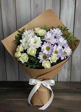 Букет цветов из:  Хризантемы и Розы в Чегеме-Втором