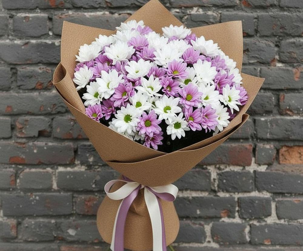 Букет цветов из: Хризантемы в Чегеме-Втором