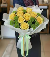 Букет цветов из:  Хризантемы и Розы в Чегеме-Втором