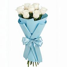 Букет 7 белых роз Проуд в Чегеме-Втором