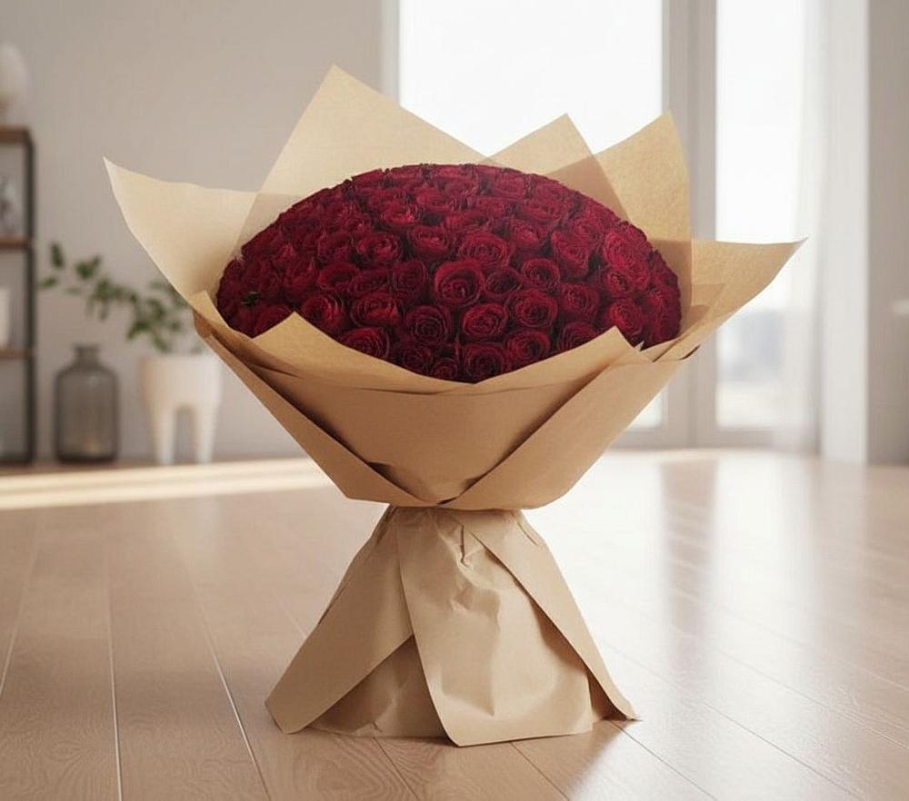 Букет 101 Красная роза в Чегеме-Втором