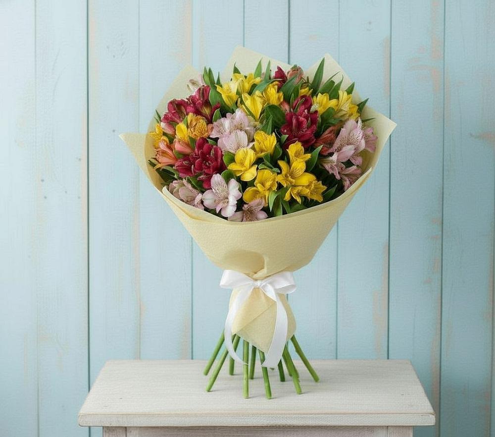 Букет цветов из: Альстромерии в Чегеме-Втором